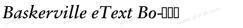 Baskerville eText Bo字体转换